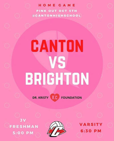 Canton High School Volleyball Pink Out in Honor of Dr. Kristy KC Foundation