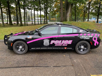 Auburn Hills Police Department Breast Cancer Awareness Graphics Sponsored by Dr. Kristy KC Foundation